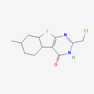 molecular formula C12H15ClN2OS B6345473 5-(Chloromethyl)-11-methyl-8-thia-4,6-diazatricyclo[7.4.0.0(2,7)]trideca-2(7),3,5-trien-3-ol CAS No. 1264050-81-8