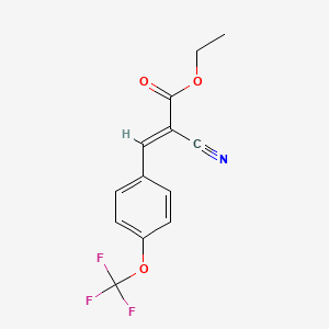 molecular formula C13H10F3NO3 B6345484 2-Cyano-3-[4-(trifluoromethoxy)phenyl]-2-propenoic acid ethyl ester CAS No. 773089-45-5