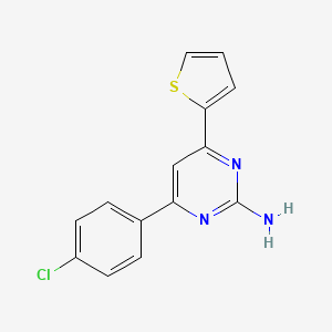molecular formula C14H10ClN3S B6345486 4-(4-Chlorophenyl)-6-(thiophen-2-yl)pyrimidin-2-amine CAS No. 125383-31-5