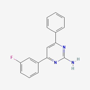 molecular formula C16H12FN3 B6345515 4-(3-Fluorophenyl)-6-phenylpyrimidin-2-amine CAS No. 1195977-38-8