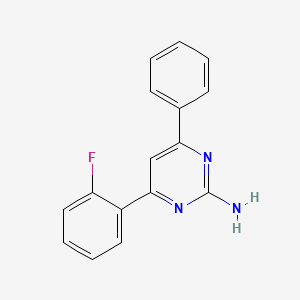 molecular formula C16H12FN3 B6345518 4-(2-Fluorophenyl)-6-phenylpyrimidin-2-amine CAS No. 1263213-26-8