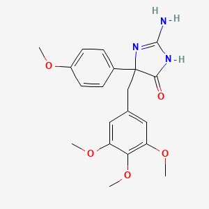 molecular formula C20H23N3O5 B6345544 2-Amino-5-(4-methoxyphenyl)-5-[(3,4,5-trimethoxyphenyl)methyl]-4,5-dihydro-1H-imidazol-4-one CAS No. 918665-03-9