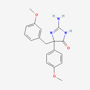 2-Amino-5-(4-methoxyphenyl)-5-[(3-methoxyphenyl)methyl]-4,5-dihydro-1H-imidazol-4-one