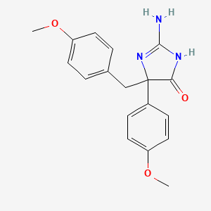 molecular formula C18H19N3O3 B6345554 2-Amino-5-(4-methoxyphenyl)-5-[(4-methoxyphenyl)methyl]-4,5-dihydro-1H-imidazol-4-one CAS No. 918665-04-0