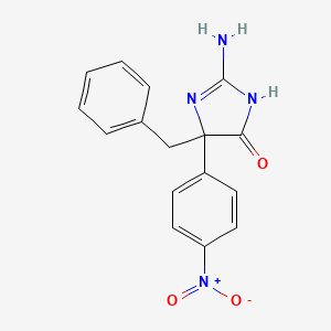 molecular formula C16H14N4O3 B6345561 2-Amino-5-benzyl-5-(4-nitrophenyl)-4,5-dihydro-1H-imidazol-4-one CAS No. 1354915-26-6