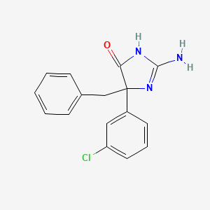 molecular formula C16H14ClN3O B6345583 2-Amino-5-benzyl-5-(3-chlorophenyl)-4,5-dihydro-1H-imidazol-4-one CAS No. 1354915-76-6
