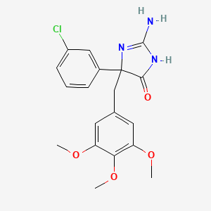 molecular formula C19H20ClN3O4 B6345585 2-Amino-5-(3-chlorophenyl)-5-[(3,4,5-trimethoxyphenyl)methyl]-4,5-dihydro-1H-imidazol-4-one CAS No. 1354925-02-2