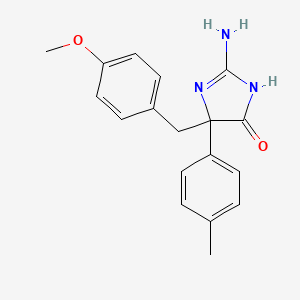 2-Amino-5-[(4-methoxyphenyl)methyl]-5-(4-methylphenyl)-4,5-dihydro-1H-imidazol-4-one