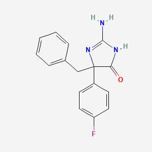 molecular formula C16H14FN3O B6345646 2-Amino-5-benzyl-5-(4-fluorophenyl)-4,5-dihydro-1H-imidazol-4-one CAS No. 1354937-51-1