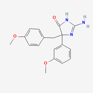 2-Amino-5-(3-methoxyphenyl)-5-[(4-methoxyphenyl)methyl]-4,5-dihydro-1H-imidazol-4-one