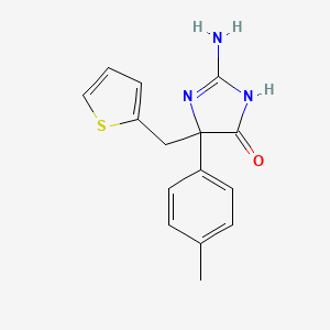 molecular formula C15H15N3OS B6345666 2-Amino-5-(4-methylphenyl)-5-(thiophen-2-ylmethyl)-4,5-dihydro-1H-imidazol-4-one CAS No. 1354914-89-8