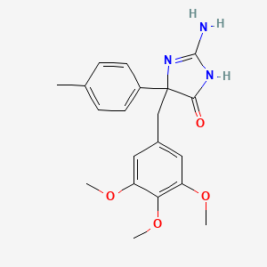 molecular formula C20H23N3O4 B6345679 2-Amino-5-(4-methylphenyl)-5-[(3,4,5-trimethoxyphenyl)methyl]-4,5-dihydro-1H-imidazol-4-one CAS No. 1354916-25-8