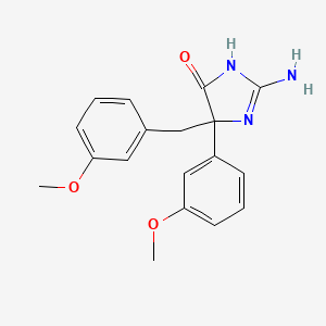 molecular formula C18H19N3O3 B6345695 2-Amino-5-(3-methoxyphenyl)-5-[(3-methoxyphenyl)methyl]-4,5-dihydro-1H-imidazol-4-one CAS No. 1354938-59-2