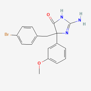 molecular formula C17H16BrN3O2 B6345702 2-Amino-5-[(4-bromophenyl)methyl]-5-(3-methoxyphenyl)-4,5-dihydro-1H-imidazol-4-one CAS No. 1354924-37-0