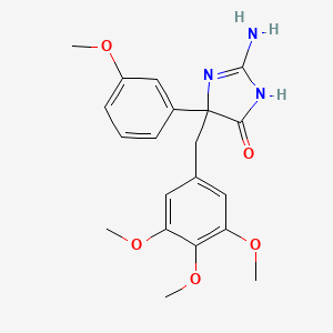 molecular formula C20H23N3O5 B6345706 2-Amino-5-(3-methoxyphenyl)-5-[(3,4,5-trimethoxyphenyl)methyl]-4,5-dihydro-1H-imidazol-4-one CAS No. 1354924-56-3