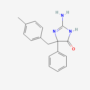 molecular formula C17H17N3O B6345715 2-Amino-5-[(4-methylphenyl)methyl]-5-phenyl-4,5-dihydro-1H-imidazol-4-one CAS No. 1354923-36-6