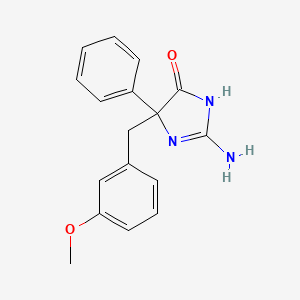 molecular formula C17H17N3O2 B6345722 2-Amino-5-[(3-methoxyphenyl)methyl]-5-phenyl-4,5-dihydro-1H-imidazol-4-one CAS No. 1354919-24-6