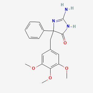 molecular formula C19H21N3O4 B6345738 2-Amino-5-phenyl-5-[(3,4,5-trimethoxyphenyl)methyl]-4,5-dihydro-1H-imidazol-4-one CAS No. 1354916-47-4