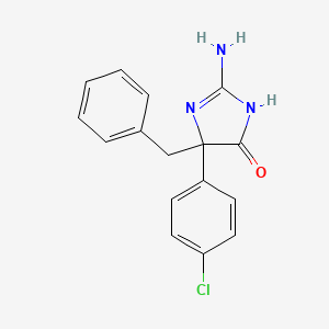 molecular formula C16H14ClN3O B6345746 2-Amino-5-benzyl-5-(4-chlorophenyl)-4,5-dihydro-1H-imidazol-4-one CAS No. 918665-13-1