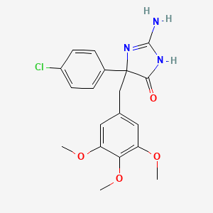 molecular formula C19H20ClN3O4 B6345767 2-Amino-5-(4-chlorophenyl)-5-[(3,4,5-trimethoxyphenyl)methyl]-4,5-dihydro-1H-imidazol-4-one CAS No. 1354926-37-6
