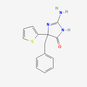 molecular formula C14H13N3OS B6345781 2-Amino-5-benzyl-5-(thiophen-2-yl)-4,5-dihydro-1H-imidazol-4-one CAS No. 1354938-08-1