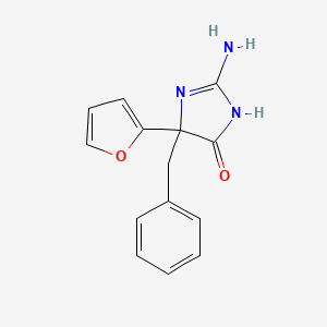 molecular formula C14H13N3O2 B6345787 2-Amino-5-benzyl-5-(furan-2-yl)-4,5-dihydro-1H-imidazol-4-one CAS No. 1354918-07-2