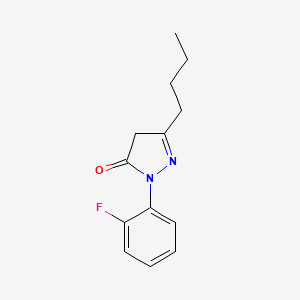 molecular formula C13H15FN2O B6345795 3-Butyl-1-(2-fluorophenyl)-4,5-dihydro-1H-pyrazol-5-one CAS No. 1354939-32-4