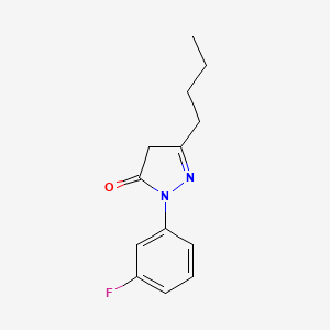molecular formula C13H15FN2O B6345800 3-Butyl-1-(3-fluorophenyl)-4,5-dihydro-1H-pyrazol-5-one CAS No. 1354936-73-4