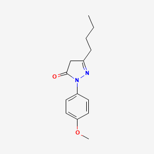 molecular formula C14H18N2O2 B6345810 3-Butyl-1-(4-methoxyphenyl)-4,5-dihydro-1H-pyrazol-5-one CAS No. 1354923-46-8