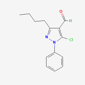 molecular formula C14H15ClN2O B6345834 3-丁基-5-氯-1-苯基-1H-吡唑-4-甲醛 CAS No. 1354936-89-2