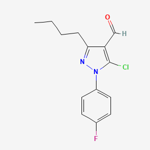 molecular formula C14H14ClFN2O B6345835 3-Butyl-5-chloro-1-(4-fluorophenyl)-1H-pyrazole-4-carbaldehyde CAS No. 1354939-49-3