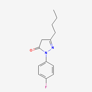 molecular formula C13H15FN2O B6345838 3-Butyl-1-(4-fluorophenyl)-4,5-dihydro-1H-pyrazol-5-one CAS No. 1354939-38-0