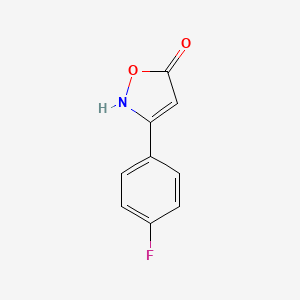 molecular formula C9H6FNO2 B6345882 3-(4-Fluorophenyl)-1,2-oxazol-5-ol CAS No. 1354939-56-2