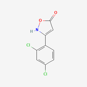 molecular formula C9H5Cl2NO2 B6345889 3-(2,4-Dichlorophenyl)-1,2-oxazol-5-ol CAS No. 1354923-61-7