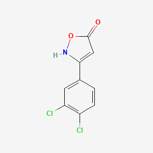 molecular formula C9H5Cl2NO2 B6345907 3-(3,4-Dichlorophenyl)-1,2-oxazol-5-ol CAS No. 1354938-82-1