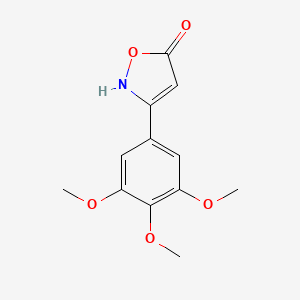 molecular formula C12H13NO5 B6345913 3-(3,4,5-Trimethoxyphenyl)-1,2-oxazol-5-ol CAS No. 1188090-12-1