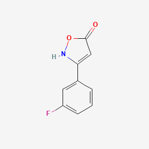 molecular formula C9H6FNO2 B6345921 3-(3-Fluorophenyl)-1,2-oxazol-5-ol CAS No. 1188031-78-8