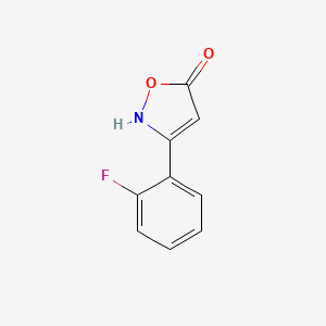 molecular formula C9H6FNO2 B6345937 3-(2-Fluorophenyl)-1,2-oxazol-5-ol CAS No. 1188090-57-4