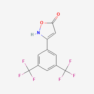 molecular formula C11H5F6NO2 B6345961 3-[3,5-Bis(trifluoromethyl)phenyl]-1,2-oxazol-5-ol CAS No. 1354939-66-4