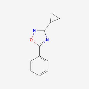 molecular formula C11H10N2O B6345988 3-Cyclopropyl-5-phenyl-[1,2,4]oxadiazole CAS No. 1165931-65-6