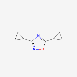 molecular formula C8H10N2O B6345996 3,5-Dicyclopropyl-[1,2,4]oxadiazole CAS No. 1165931-69-0