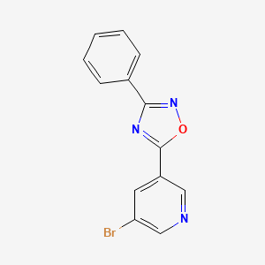 molecular formula C13H8BrN3O B6346017 3-Bromo-5-(3-phenyl-[1,2,4]oxadiazol-5-yl)-pyridine CAS No. 1165931-56-5