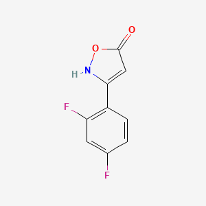 molecular formula C9H5F2NO2 B6346019 3-(2,4-Difluorophenyl)-1,2-oxazol-5-ol CAS No. 1188090-66-5