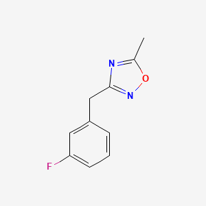 molecular formula C10H9FN2O B6346027 3-(3-Fluoro-benzyl)-5-methyl-[1,2,4]oxadiazole CAS No. 1165931-62-3