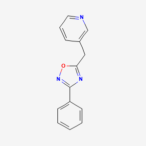 molecular formula C14H11N3O B6346033 3-(3-Phenyl-[1,2,4]oxadiazol-5-ylmethyl)-pyridine CAS No. 1165931-59-8