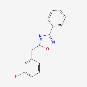 molecular formula C15H11FN2O B6346034 5-(3-Fluoro-benzyl)-3-phenyl-[1,2,4]oxadiazole CAS No. 1165931-58-7