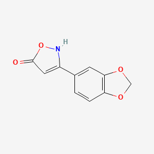 molecular formula C10H7NO4 B6346041 3-(2H-1,3-Benzodioxol-5-yl)-1,2-oxazol-5-ol CAS No. 1354931-44-4