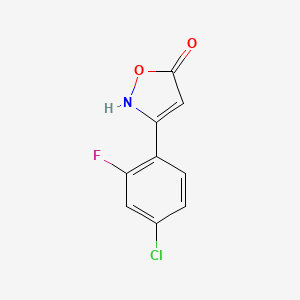 molecular formula C9H5ClFNO2 B6346101 3-(4-Chloro-2-fluorophenyl)-1,2-oxazol-5-ol CAS No. 1354939-29-9