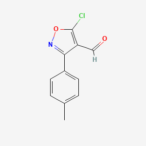 molecular formula C11H8ClNO2 B6346107 5-氯-3-(4-甲基苯基)-1,2-恶唑-4-甲醛 CAS No. 1188134-95-3