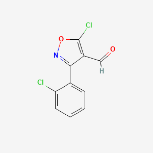 molecular formula C10H5Cl2NO2 B6346113 5-氯-3-(2-氯苯基)-1,2-恶唑-4-甲醛 CAS No. 1188135-41-2